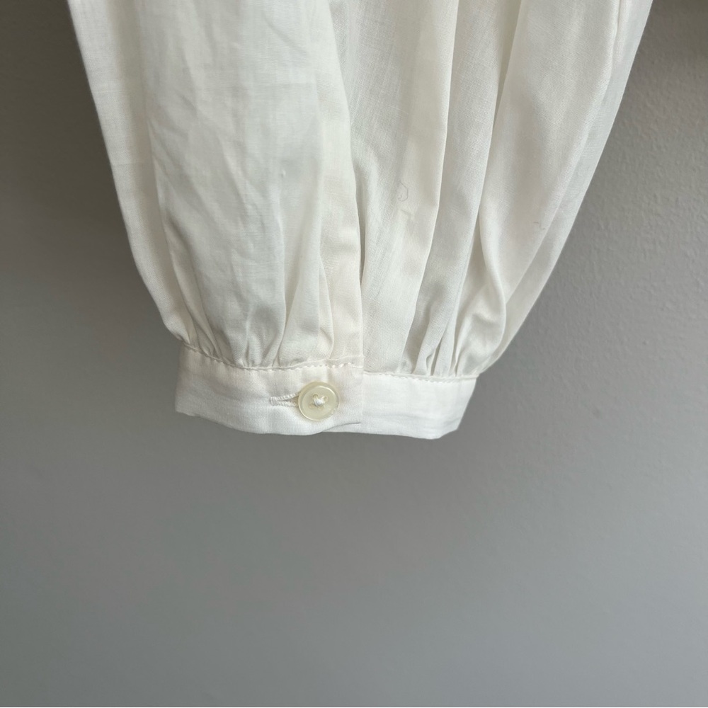 Banana Republic Bohemian Cream Blouse Small - Picture 8 of 9